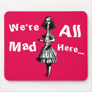 Vintage Alice Stretched in Wonderland Mouse Pad
