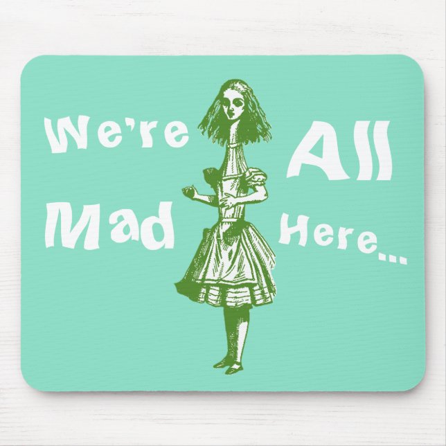 Vintage Alice Stretched in Wonderland Mouse Pad (Front)