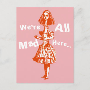 Vintage Alice Stretched in Wonderland Postcard