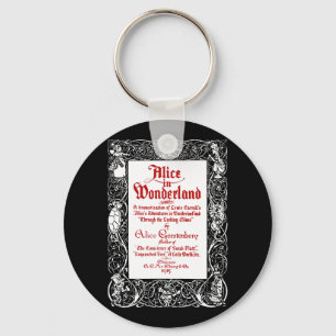 Vintage Alice Title Key Ring