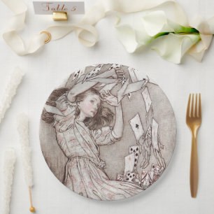 Vintage Alice's adventures in Wonderland (1907) Paper Plate