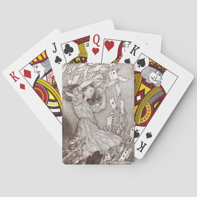 Vintage Alice's adventures in Wonderland (1907) Playing Cards (Back)