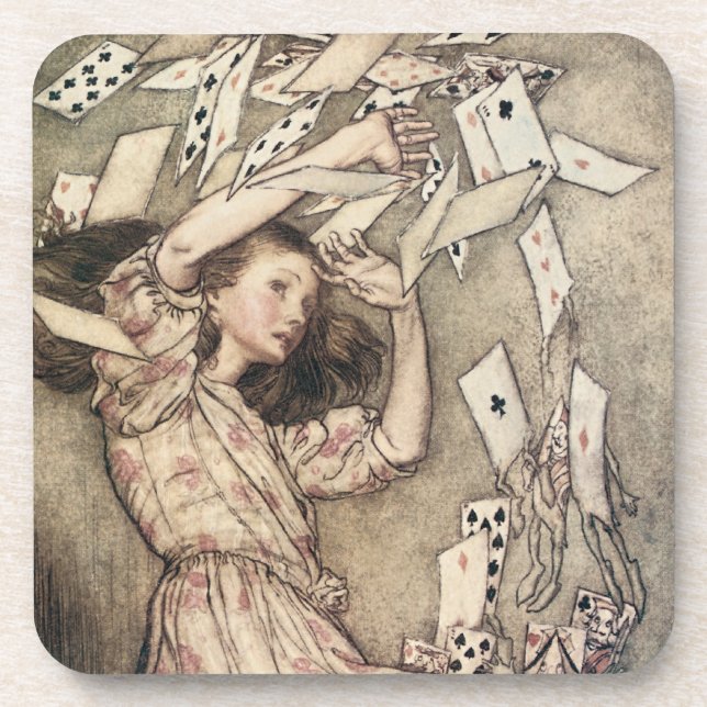 Vintage Alices Adventures in Wonderland by Rackham Coaster (Front)