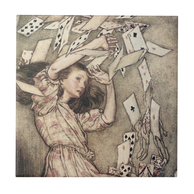 Vintage Alices Adventures in Wonderland by Rackham Tile (Front)