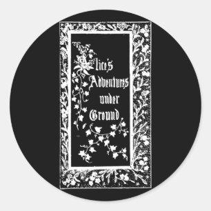Vintage Alice's Adventures Underground Classic Round Sticker