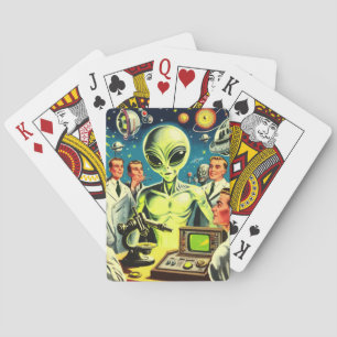 Vintage Alien Science Fiction Comics Playing Cards