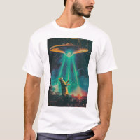 Vintage Alien UFO Abduction Poster T-Shirt