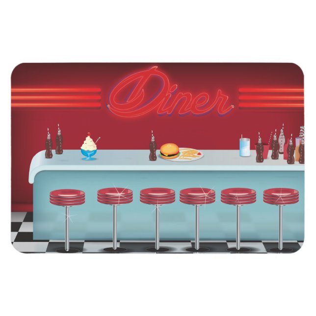 Vintage All American Diner Magnet (Horizontal)