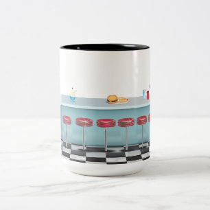Vintage All American Diner Two-Tone Coffee Mug