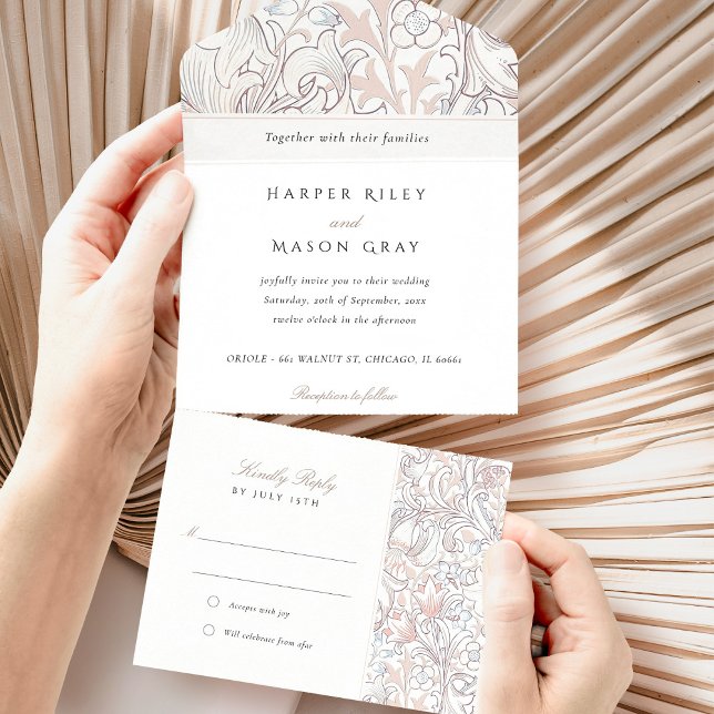 Vintage All-in-One Tear-Away RSVP Invitation (Creator Uploaded)