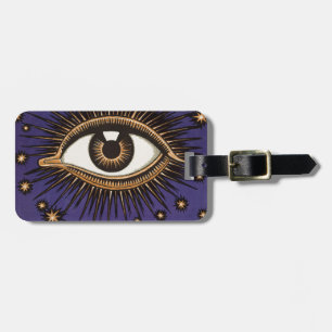 Vintage All Seeing Eye Mystic Celestial Art Luggage Tag