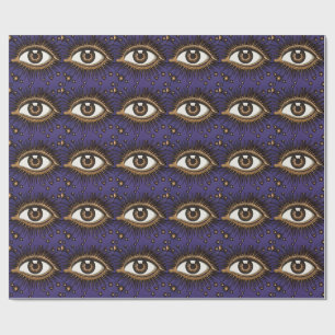 Vintage All Seeing Eye Mystic Celestial Art Wrapping Paper