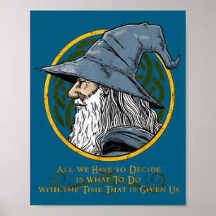 Vintage all we decide what do time Illustration Poster