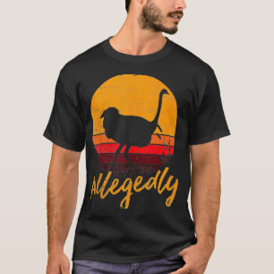 Vintage Allegedly Ostrich Fun Retro Flightless Bir T-Shirt