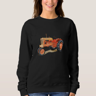 Vintage Allis Chalmers WD45 Tractor Print Sweatshirt