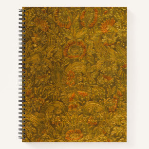 Vintage Allover Embossed Floral Pattern Notebook