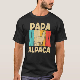 Vintage Alpaca For Dad Grandpa Men Llama Animal T-Shirt