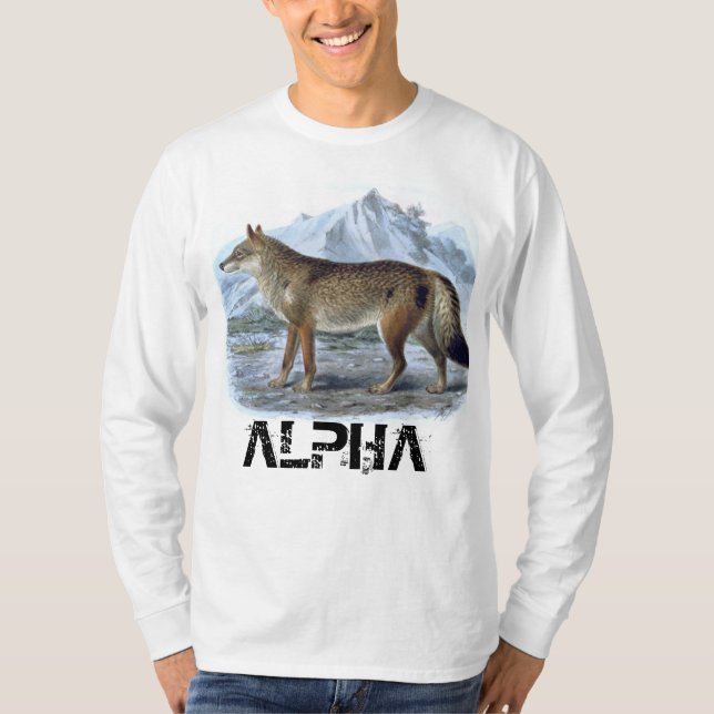 Vintage Alpha Brown Wolf T-Shirt (Front)