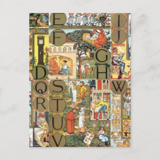 Vintage Alphabet Postcard