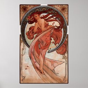 Vintage Alphones Mucha  Dance Print