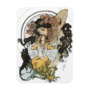 Vintage Alphonse Mucha Magnet