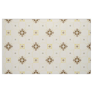 Vintage Alternating Medallions Pattern Fabric