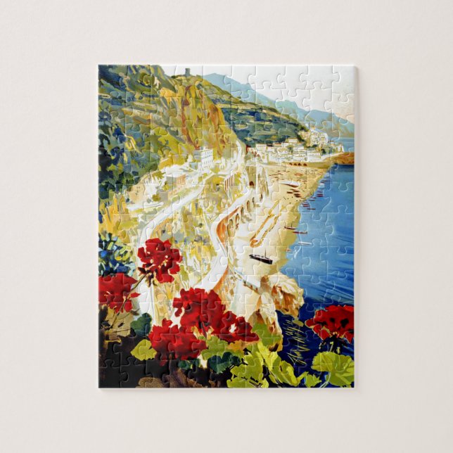 Vintage Amalfi Italy Europe Travel Jigsaw Puzzle (Vertical)