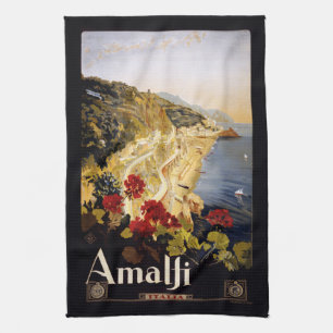 Vintage Amalfi Italy hand towel