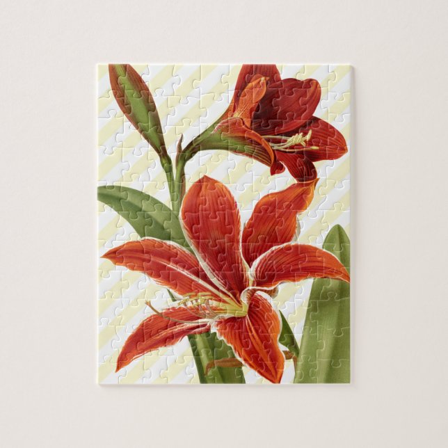 Vintage Amaryllis Jigsaw Puzzle (Vertical)