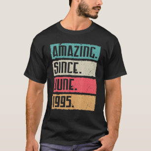 Vintage Amazing Since June 1995 Happy Birthday 27 T-Shirt
