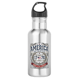 Vintage America 1776 Patriotic Liberty 532 Ml Water Bottle