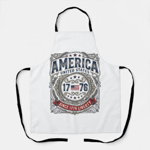 Vintage America 1776 Patriotic Liberty Apron