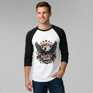 Vintage America 250 Bald Eagle 1776-2026 Patriotic T-Shirt