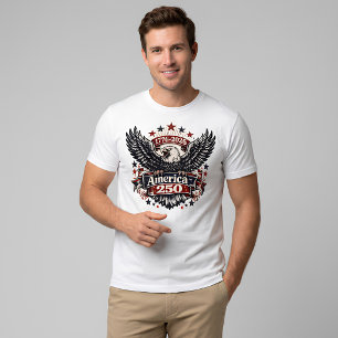Vintage America 250 Bald Eagle 1776-2026 Patriotic T-Shirt