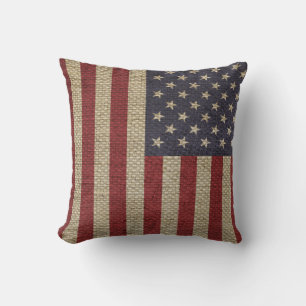 Vintage America Flag  Cushion