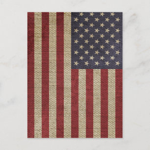 Vintage America Flag Postcard