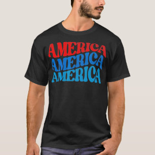 Vintage America Fourth of July American Matching F T-Shirt