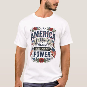 Vintage America Freedom Patriotic Shirt Design_1