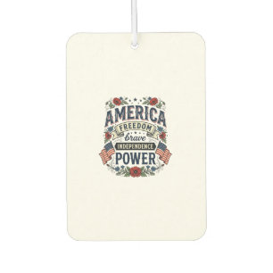 Vintage America Freedom Patriotic Shirt Design_1 Car Air Freshener