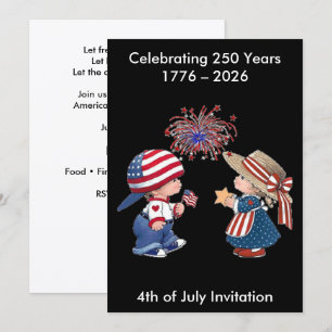 Vintage America Happy 250th Birthday Party Invitation
