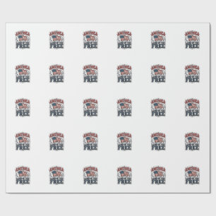 Vintage America Land Of The Free Patriotic Shirt ( Wrapping Paper