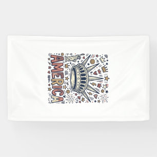 Vintage America Liberty Crown Patriotic Shirt Desi Banner