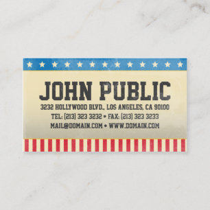 Vintage America Stars and Stripes Business Card