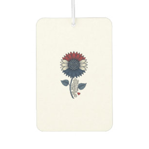 Vintage America Sunflower Patriotic Shirt Design ( Car Air Freshener