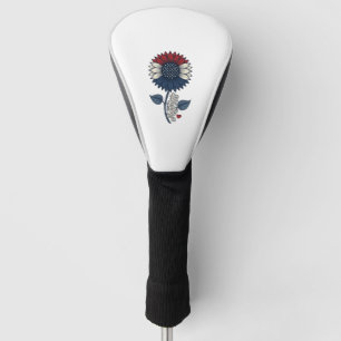 Vintage America Sunflower Patriotic Shirt Design ( Golf Head Cover