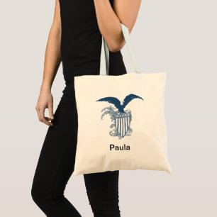 Vintage American Bald Eagle Stars Stripes Shield Tote Bag