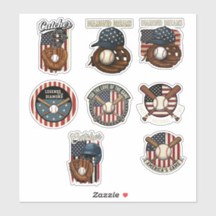 Vintage American Baseball Patriotic Pastime Sports