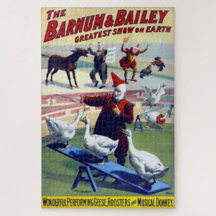 Vintage American Circus Poster Circa 1900 Jigsaw Puzzle