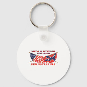 Vintage American Civil War Battle Of Gettysburg Pe Key Ring