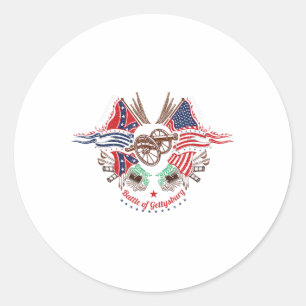 Vintage American Civil War Gettysburg Pennsylvania Classic Round Sticker